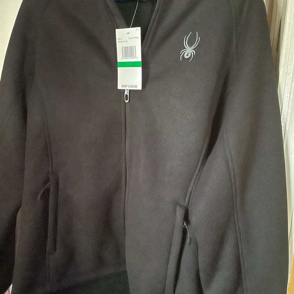 Black Spyder Jacket. Brand New with tags. Size Large.